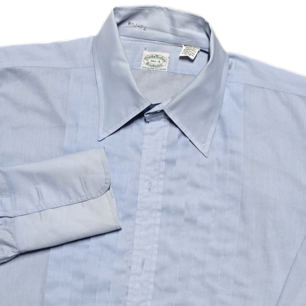 VTG‎ 70s Brooks Brothers 16.5-4 Brookscloth Formal Dress Shirt French Cuff